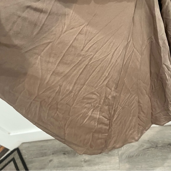 NWT Helsa Maxi Skirt Brown Tan Ruched Draped Bianca size XS - Picture 10 of 10